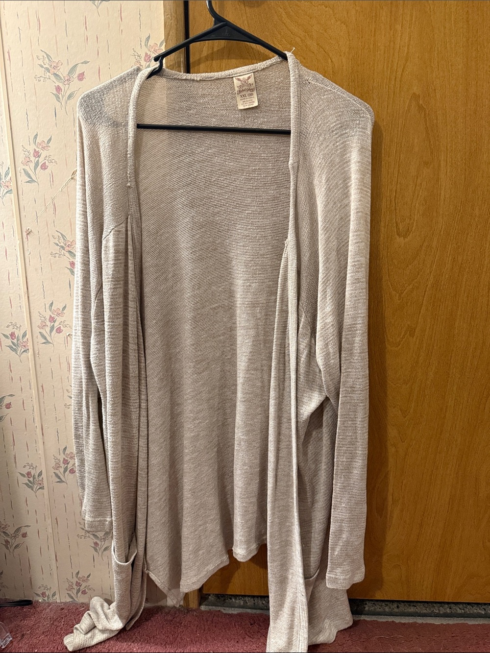 Light cream Open-Front Women's Cardigan
